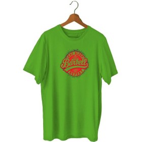 Resim Bluu Barbell Sporcu T-Shirt Bisiklet Yaka (528818975) Fıstık Yeşili 