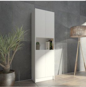 Resim Kuta Flat56 Kitaplık 4 Kapaklı Kütüphane Çok Amaçlı Dolap (498407568) 