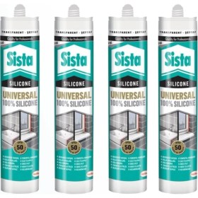 Resim Sista Şeffaf Silikon 280 ml Henkel (4 Adet) 