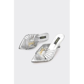 Resim Derinet Topuklu Tokalı Kadın Terlik 