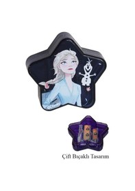 Resim 2 Li Kalemtraş Yıldız 2 Adet Karlar Kraliçesi Elsa Geniş Hazneli Çift Bıçaklı Kalem Traş No6 Figürlü Jumbo Kalemtıraş 