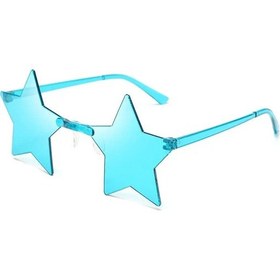 Resim Klassnum Pentagram Yıldız Şekilli Disko Gözlük - Cosplay Ve Moda Aksesuarı Işık Morother51 Beyaz 