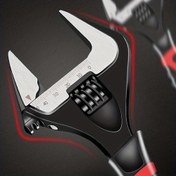 Resim 1 adet Ayarlanabilir Anahtar - Evrensel Anahtar Somun Anahtarı, 15.24cm, Siyah, Krom Vanadyum Alaşımı & Silika Jel, Yüksek Çene Derinliği, Korozyona Dayanıklı, Ev El Aletleri / Endüstriyel Kullanım için, Dayanıklı Çok Amaçlı Alet 