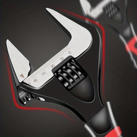 Resim 1 adet Ayarlanabilir Anahtar - Evrensel Anahtar Somun Anahtarı, 15.24cm, Siyah, Krom Vanadyum Alaşımı & Silika Jel, Yüksek Çene Derinliği, Korozyona Dayanıklı, Ev El Aletleri / Endüstriyel Kullanım için, Dayanıklı Çok Amaçlı Alet 