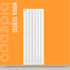 Resim bideppo.com Nova Serisi Yükseklik 180 cm Genişlik 18 Dilim (152 Cm) Alüminyum Radyatör 