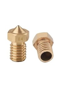 Resim Koodmax 3d Yazıcı Extruder M6 3.0mm / 0.4mm V5 - V6 Pirinç Nozzle Baskı Kafası 