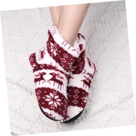 Resim ABOOFAN 1 Çift Ayak Isıtıcıları Kış Sıcak Açık Kapalı Ayakkabı Yetişkinler Terlik Mercan Polar Sıcak Bootie Kabarık Peluş Kapalı Açık Kışlık Terlik Erkekler Ve Kadınlar Eğlence 