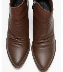 Resim Luvishoes Luvi Shoes Rule Kahverengi Hakiki Deri Kadın Kalın Topuklu Bot kahverengi 