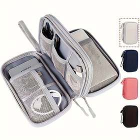 Resim Kompakt Seyahat Elektronik Organizatör - Dayanıklı Oxford Kumaş Depolama Çantası, Kablo, Şarj Cihazı, Güç Bankası ve Aksesuarlar için Fermuar, Minimalist Tasarım, Makinede Yıkanabilir, Kablosuz Şarj Cihazı Depolama|Kompakt Organizatör|Güvenli Fermuar Kapatma, Elektronik Organizatör Depolama 