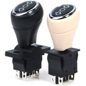 Resim 1 adet Elektrikli Araç İleri ve Geri Vites Anahtarı - Bakır Alaşım ve Plastik Manuel Şanzıman Yedek Parça Arabalar, Kamyonlar, SUV'ler için - Siyah/Beyaz 