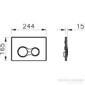 Resim VitrA Sirius 740-0485 Kumanda Paneli, Mat Krom - Parlak Krom 