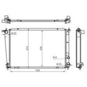 Resim ORIS BHY019022 Radyatör Brazing Starex 00-04 2.5Td Ac Klimasız Mek 650X438X26 