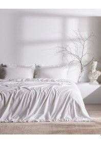 Resim Madame Coco Julien King Size %100 Pamuk Fırfırlı Nevresim Takımı - Beyaz 8684427124185 Beyaz 