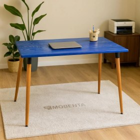 Resim Doğal Ağaç Masif Kütük Masa Ahşap Çalışma Masası Ofis Masası 60CM x 90CM ( Ağaç Ayak ) 