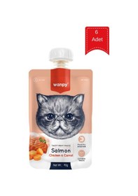 Resim Wanpy Somonlu Ve Tavuklu Ezme Kedi Ödül Maması 90 Gr X 6 Adet 