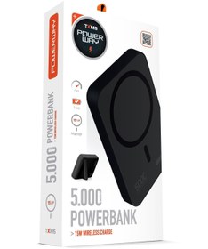 Resim Powerway 5.000 mAh PD 15W Magsafe Kablosuz Wireless Taşınabilir Şarj Cihazı Siyah Powerbank TXM5 