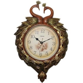 Resim Duvara Asmalı Tavuskuşu Saat Beyaz 