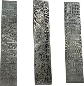 Resim Xiyyadms "şimşek Desenli El Yapımı Bıçak İçin Damascus Çelik Levha - 160x30x3mm" 