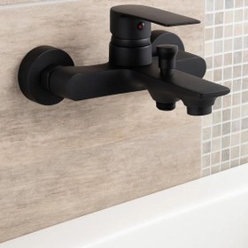 Resim Sardıcı Mars Banyo Duş Bataryası Mat Siyah Zarif Tasarım 