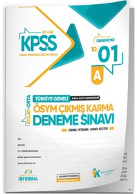 Resim 2026 KPSS ÖSYM Arşivi Çıkmış Soru Karma Genel Yetenek Genel Kültür D. Çözümlü Deneme 10/1.Kitapçık 