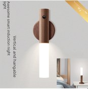 Resim Moveevo Led Gündüz/gece Lambası - Usb Şarjlı, Kişi Algılama Sensörlü, Ahşap Bazlı Dolap/duvar Lambası Beyaz Akçaağaç Diğer 