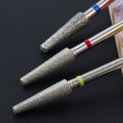 Resim 3 Parça Profesyonel Elmas Tırnak Eti Matkap Ucu Seti - Tungsten Karbür Tırnak Parlatıcı & Çıkarıcı, Salon Kalitesinde Manikür ve Pedikürler için, Paslanmaz & Isıya Dayanıklı 