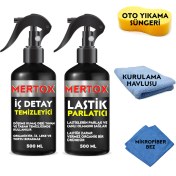Resim Mertox Otomobil Araç Araba Oto Temizlik Seti Iç Detay Temizleyici + Lastik Parlatıcı 2X500ML 