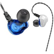 Resim Samdoo Qkz Ck9 İki Hareketli Bobinli Kulak İçi Kulaklık, 3.5mm Plug, Mikrofonlu Kablolu Kontrol, Mavi + Saklama Kutusu CK9 