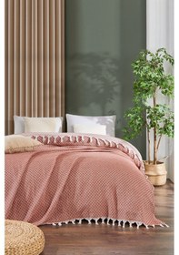 Resim Rebeka Kiremit Alice Model Çift Kişilik Pike 200x230 Bordo 