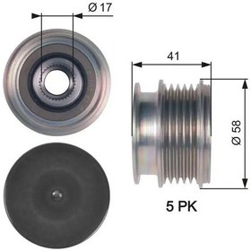 Resim Gates Oap7126 Alternator Kasnagi 30667682 