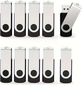 Resim Chuangyinshop 10 Adet Usb Flash Bellek 64gb 32gb 16gb 8gb 4gb Swivel Usb 2.0 Bellek Led Göstergeli Veri Depolama Yedekleme Pc Mac İçin 8gb 