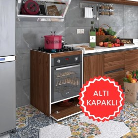Resim Kenzlife ankastre modülü kabini berilyum cvz fırın ocak dolabı kapaklı 