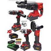Resim Staxx Süperred 4REDPRO 4'lü x3 Akülü Hızlı Şarjlı Kırıcı Delici + Taşlama + Vidalama + Somun Sökme Seti 