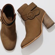 Resim Bueno Shoes Taba Açık Nubuk Kadın Topuklu Bot 01wr5500 