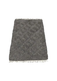 Resim Kilim Antik El Dokuma Yün Tek Renk Tiftik Siirt Battaniyesi 0012 - Yeni - Gri 