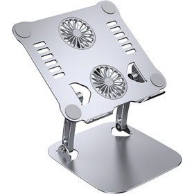 Resim BİPOWER Std-11 Fanlı Katlanabilir Metal Laptop Standı Gümüş 