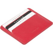 Resim Kırmızı Deri Unisex Kredi Kartlık - S1KK00001050-H4B 