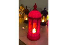 Resim Özbience Renkli Ramazan Feneri, Düğün ve Tören Dekorasyonu Için Işık Süsü 