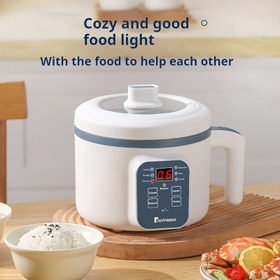 Resim Taşınabilir Çok Fonksiyonlu Mini Tencere, Ev Tipi Erişte Tenceresi, Seyahat Tipi Elektrikli Tava, Ramen, Spagetti, Yumurta, Çorba vb. Kaynatmak İçin Uygun 