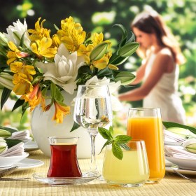 Resim UltraMint Şık 30 Parça Çeyiz Seti, Cam Takım, Çay, Kadeh ve Meşrubat Bardakları 