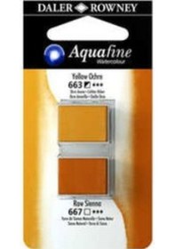 Resim Daler Rowney Aquafine Sulu Boya Tablet 2li Yellow Ochre-raw Sienn 