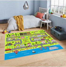 Resim VİVİCAHOME Dijital Baskı Kaymaz Taban Makinede Yıkanabilir Çocuk Odası Halısı Bebek Odası Halısı VCH 