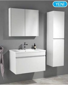 Resim Isvea Trio+ 80 Cm Banyo Dolabı- Tek Çekmeceli 