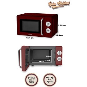 Resim Kumtel HM-08 20 LT Retro Mikrodalga Fırın 