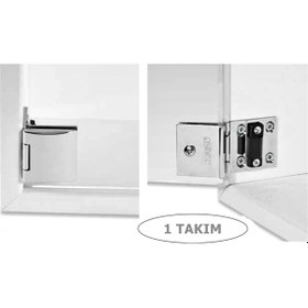 Resim Osena Cam Menteşesi Metal Krom 6-8 Mm Ayarlı 1 Takım Krom 