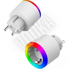 Resim VOOKA Vilya Akıllı Wifi Priz Mobil Kontrollü Rgb Ledli Yüksek Watt Smart Socket 