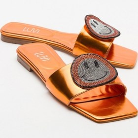Resim Luvishoes Yavn Turuncu Taşlı Kadın Terlik Turuncu 