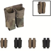 Resim 1 Adet OF K MODEL ÇİFT 9mm TABANCA DURMUŞ FONKSİYONLU PAKET, AÇIK HAVA AVCILIK DEPOLAMA ÇANTASI İÇİN UYGUN, TAKTİKAL ANTRENMAN ARACI MAGAZINE ÇANTASI 