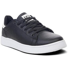 Resim Black Sea 504-21 Deri Fashion Kadın Spor Ayakkabı Siyah Beyaz Siyah 