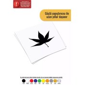 Resim Çınar Yaprağı Sticker Oto Motor Laptop Duvar Folyo Sticker 50 X 55 Cm 